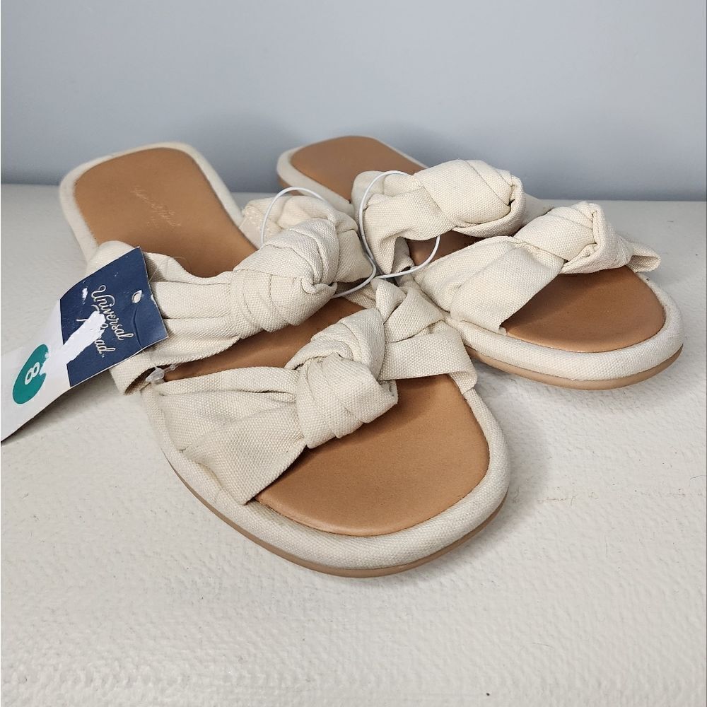 Universal Thread Chi Slide Slip-on Sandals size 8 Light Beige - New with Tags